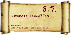 Buchholz Teodóra névjegykártya